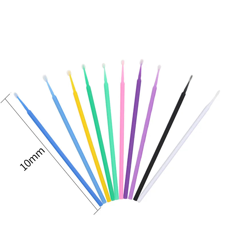 100 pcs Disposable Micro Brush Mascara
