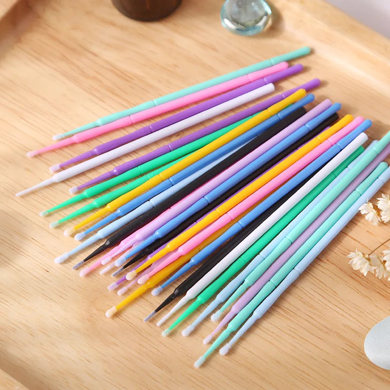 100 pcs Disposable Micro Brush Mascara