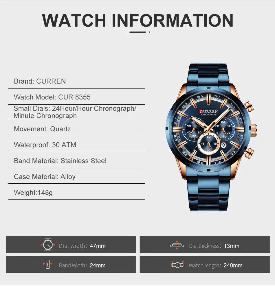 Men Watch Top Brand Luxury