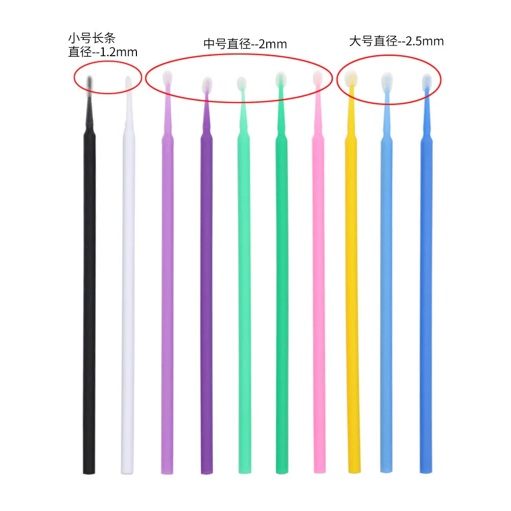 100 pcs Disposable Micro Brush Mascara