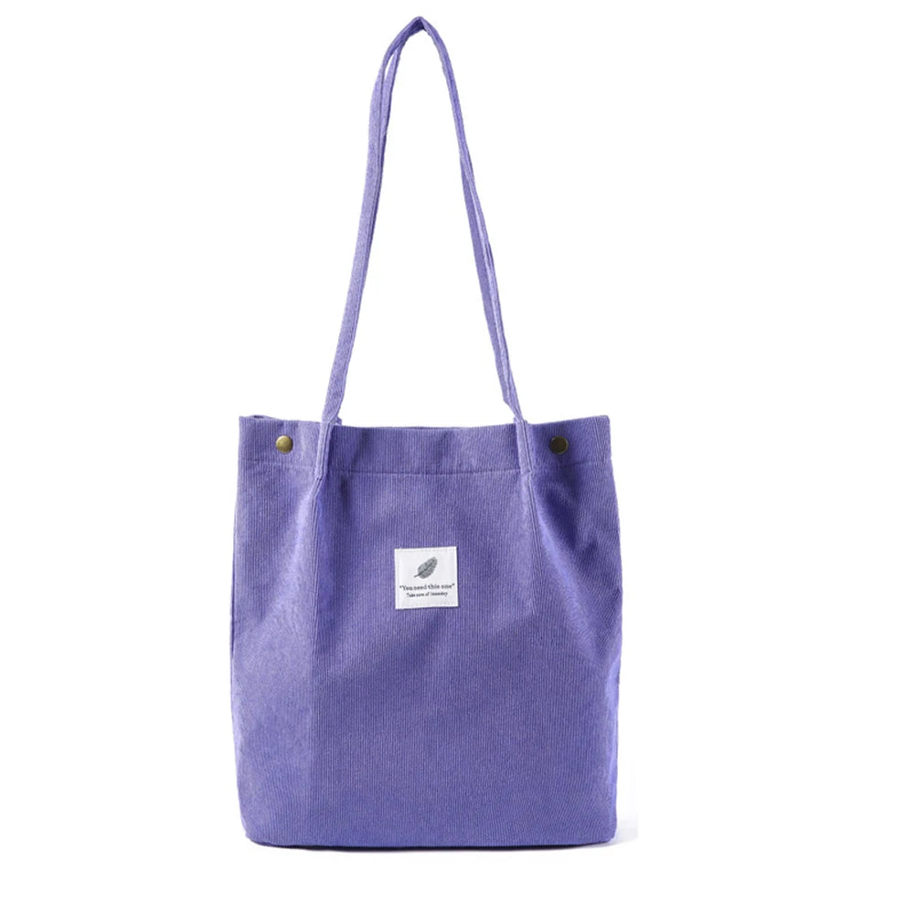 New Women's Solid-Color Canvass Tote Bag