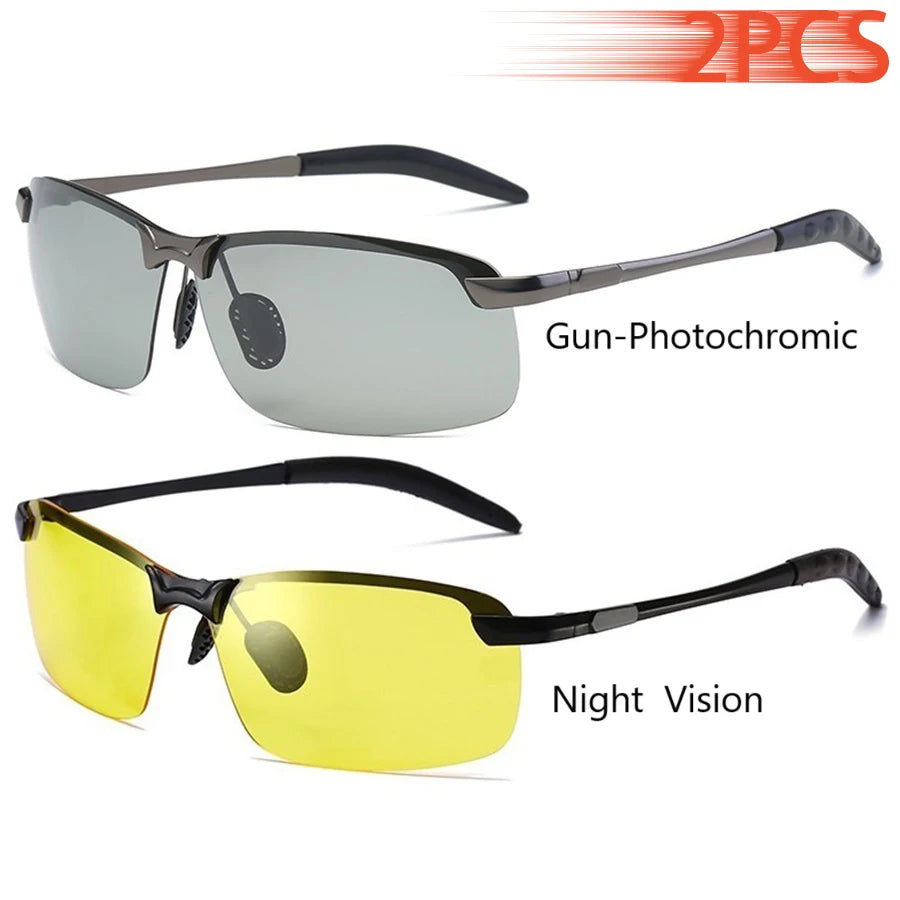 Men Photochromic Polarized Sunglasses