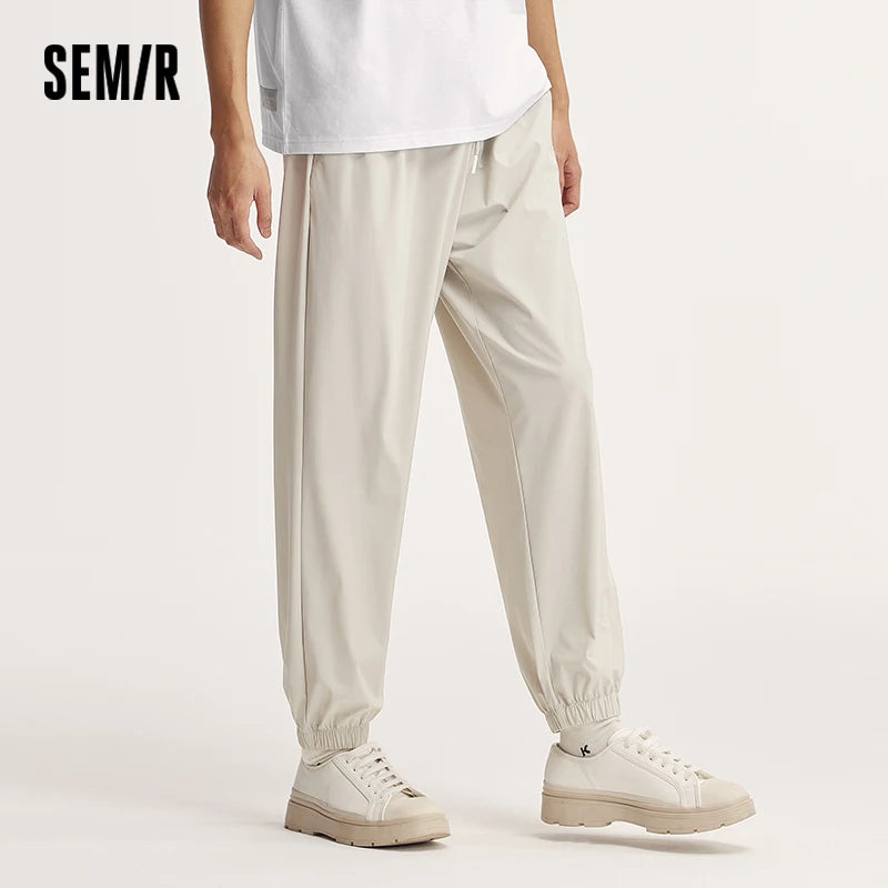 Semir Casual Trousers Men Cool Feeling Sun Protection Sporty Loose Cuffed Trousers Summer Long Trousers Printed Trousers