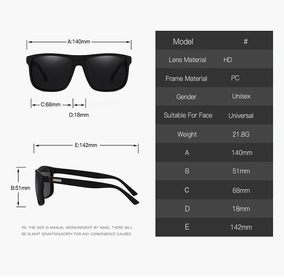 Fashion Vintage Square Sunglasses Men and Women