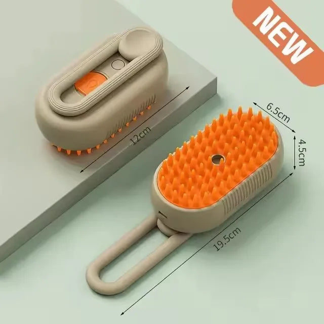3合1 Dog Hair Brush Cat Hair Brush Electric Pet Cleaning Brush Steam Spray Brush Massage Hair Removal Comb Anti Flying Brush