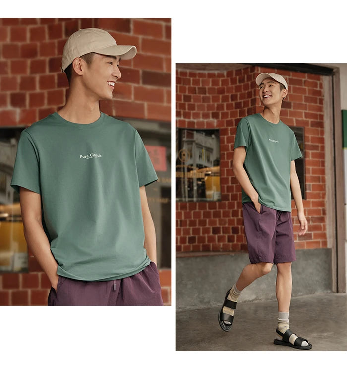 Semir Short Sleeve T-Shirt Men 2024 Summer New Trend Letters Printed Tops Versatile Casual T Shirt