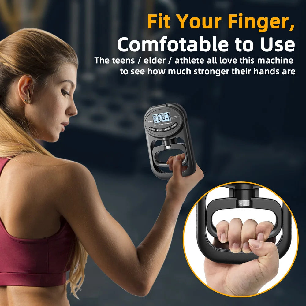265 Lbs Digital Hand Dynamometer Grips Strength Trainer Electronic