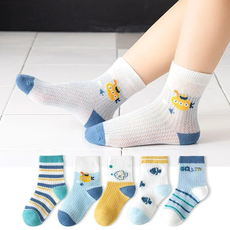 Kids Socks 5 Pairs/Lot Spring Summer Cotton Girls Socks