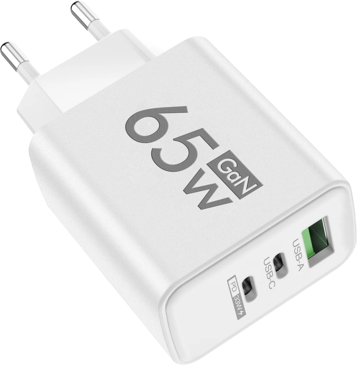 65W GaN Fast Charger USB Type C PD QC3.0 Quick Charging Charger Mobile Phone Adapter for iPhone 14 15 Pro Xiaomi Samsung Huawei