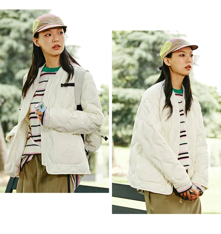 Semir Down Jacket Women Solid Color Three-Proof Loose Casual Style New Winter 2024 Lazy Baseball Collar Lightweight Coat