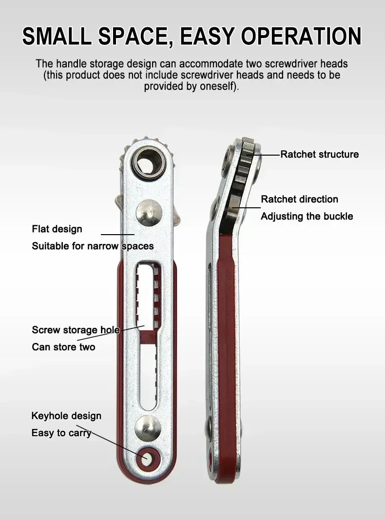 Multifunctional Bidirectional Forward and Reverse Ratchet screwdriver