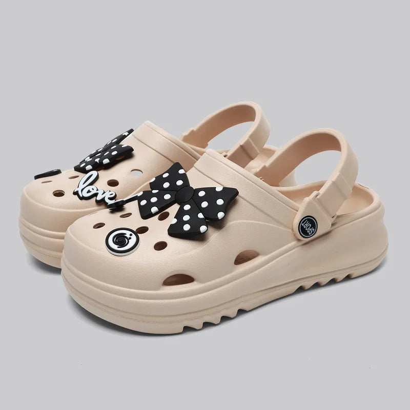 Chunky Platform Clogs Shoes for Women Thick Bottom Non Slip Beach Sandals Woman Summer 2024 Fashion Wedges EVA Sandals Slippers