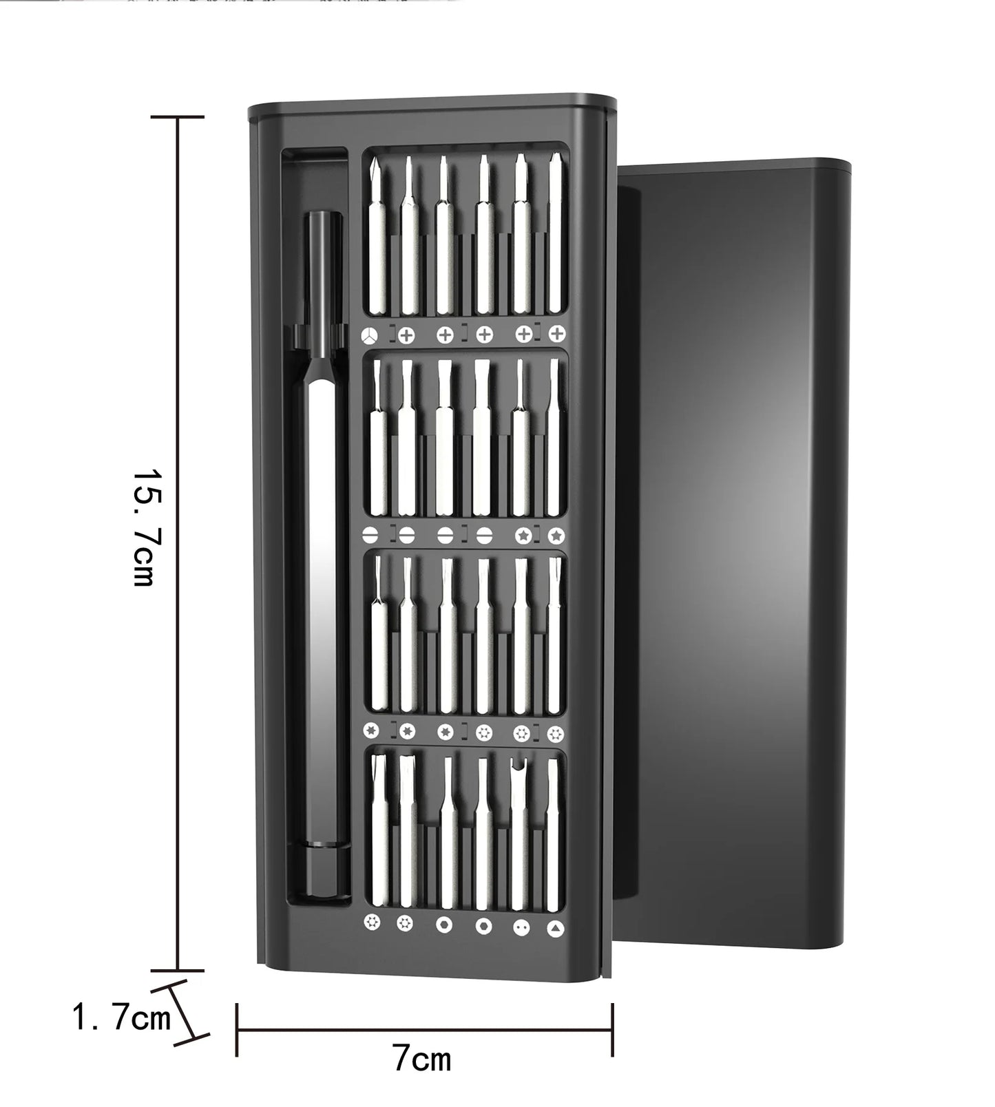 Magnetic Precision Screwdriver Set, 25 In 1 With 24 Piece Mini Pocket