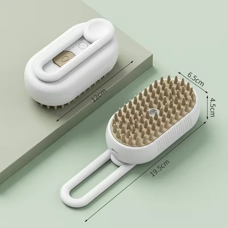 3合1 Dog Hair Brush Cat Hair Brush Electric Pet Cleaning Brush Steam Spray Brush Massage Hair Removal Comb Anti Flying Brush