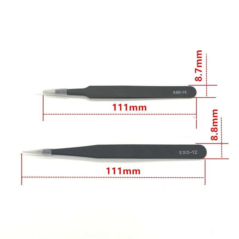 Precision ESD anti-static tweezers set -6-pc