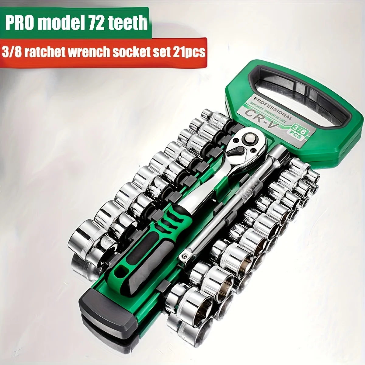 72Drive Socket Set 1/4"-3/8"-1/2",