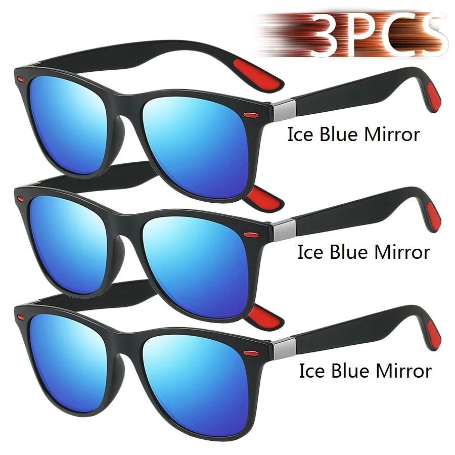 3 Pieces Fashion Unisex Vintage Square Sunglasses
