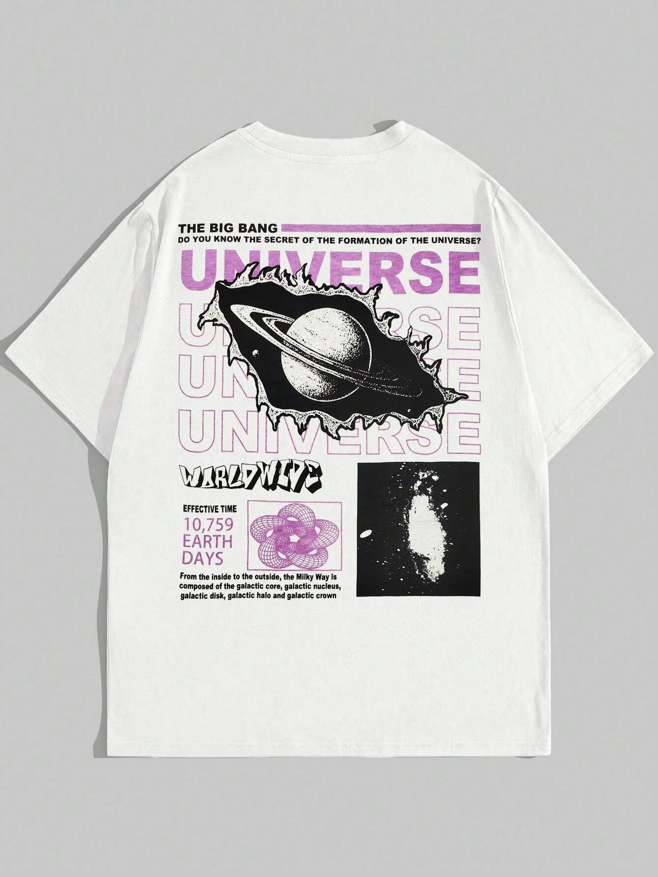 The Secret Of The Big Bang In The Universe Men T Shirts Summer Cotton T-Shirts Breathable Loose Clothes Hip Hop Street Tees