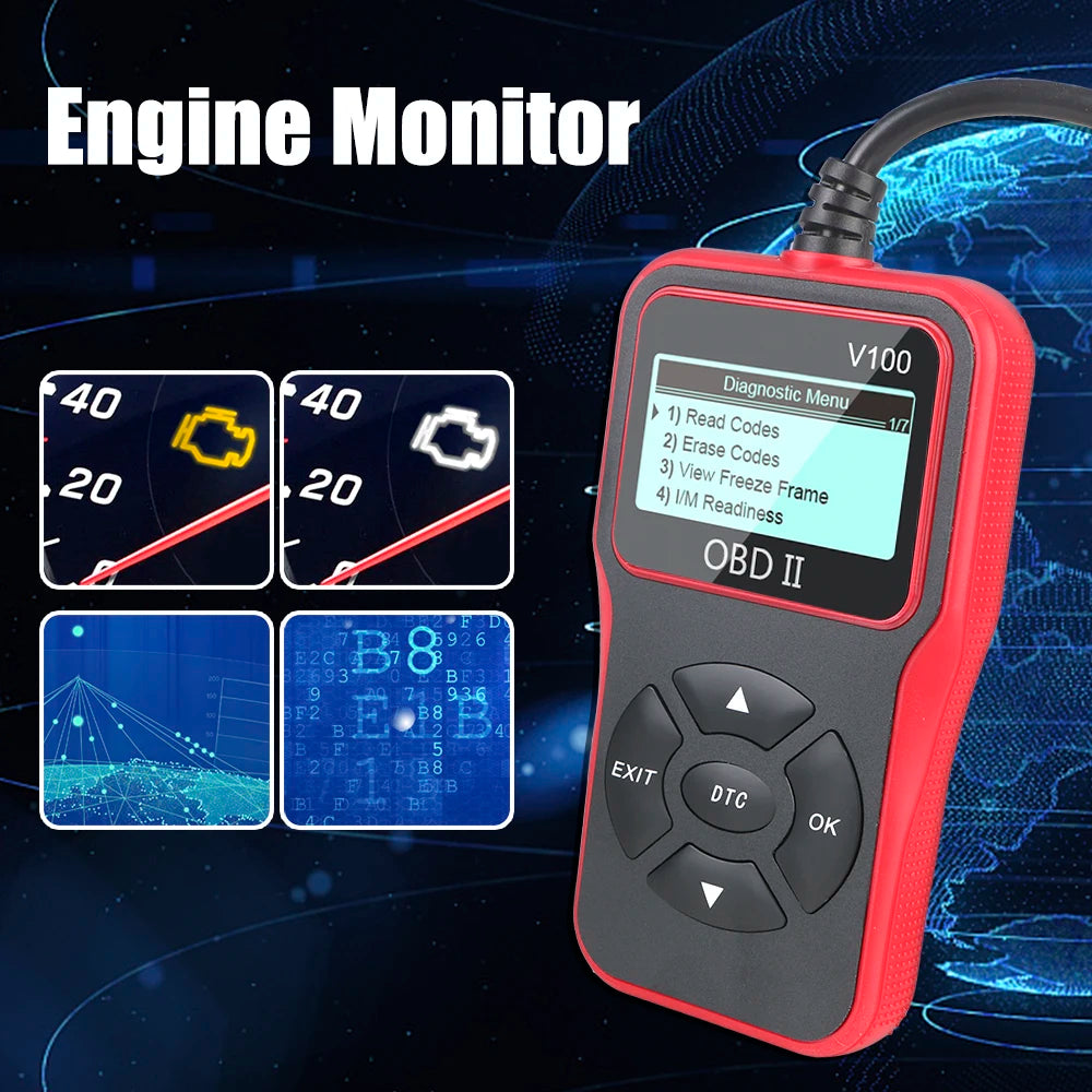 OBD 2 Scanner OBD2 Code Reader V100 Universal Car Diagnostic Tools
