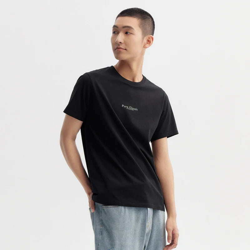 Semir Short Sleeve T-Shirt Men 2024 Summer New Trend Letters Printed Tops Versatile Casual T Shirt