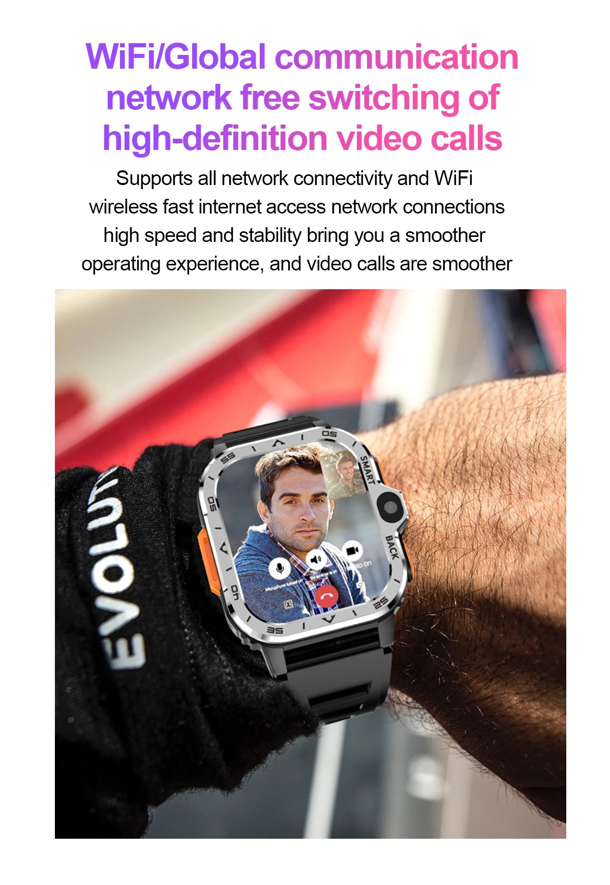 Android Smart Watch Men GPS 16G/64G ROM