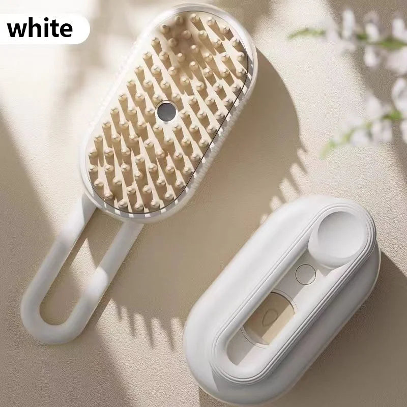 3合1 Dog Hair Brush Cat Hair Brush Electric Pet Cleaning Brush Steam Spray Brush Massage Hair Removal Comb Anti Flying Brush