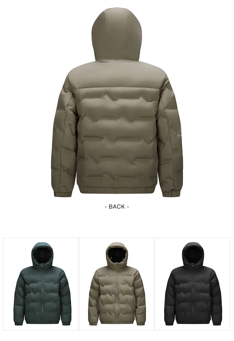 Semir Down Jacket Men 2024 New Waterproof Hooded Outerwear Winter Clothing Solid Color Versatile Direct-Injection Down Thickened
