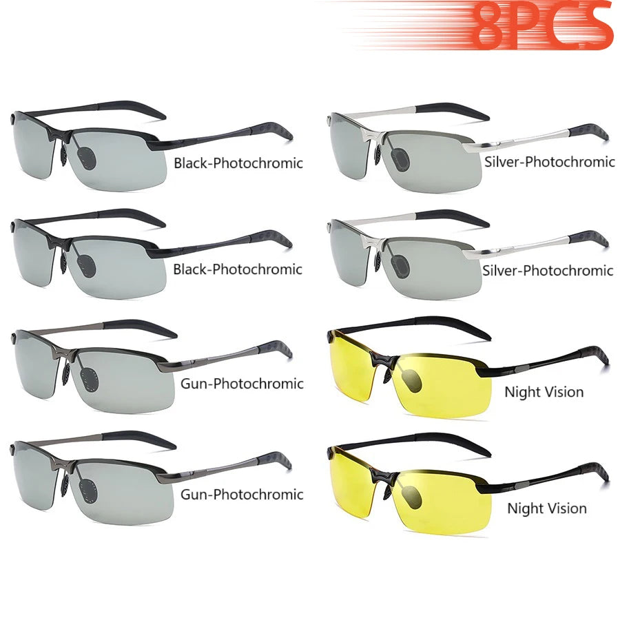 Men Photochromic Polarized Sunglasses