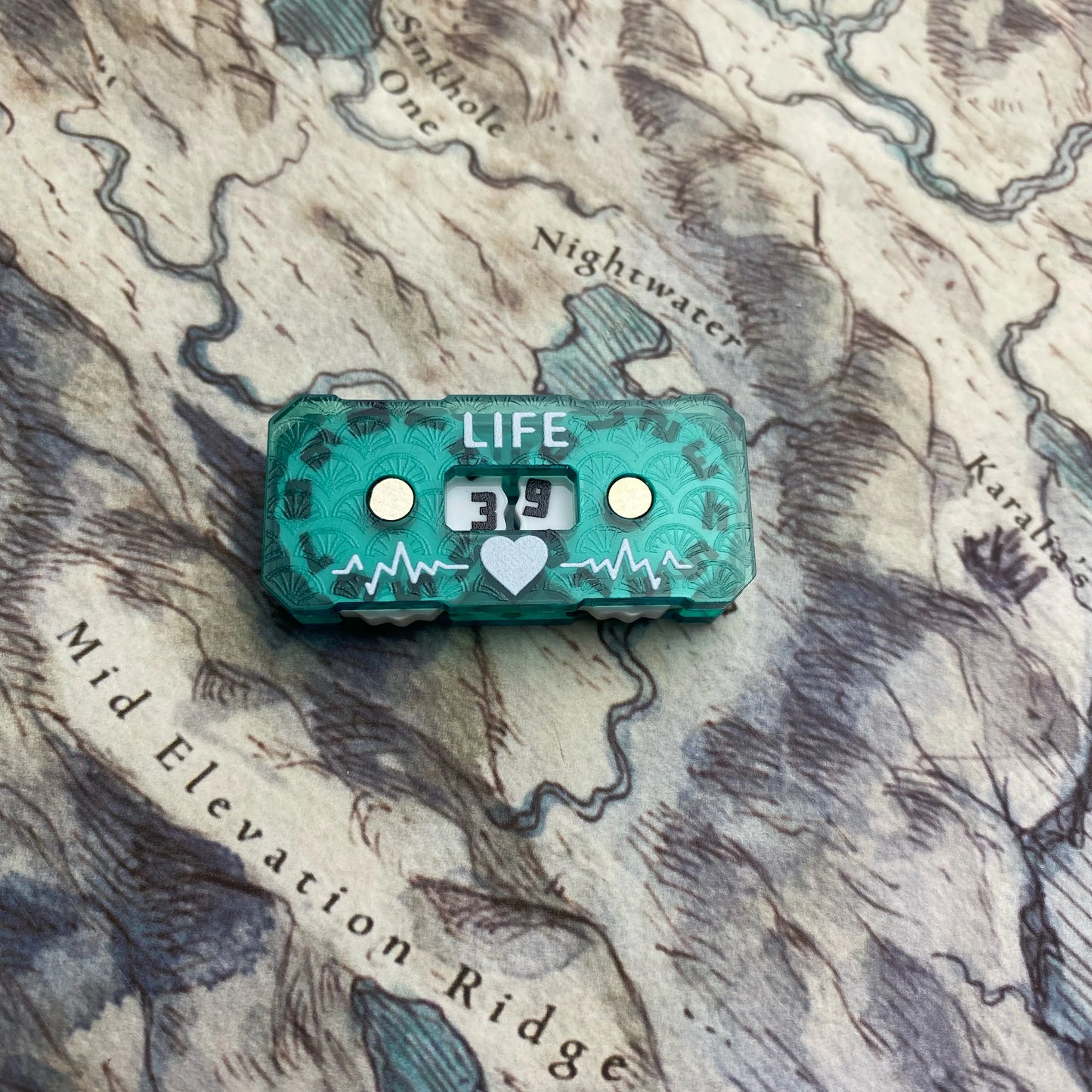 New Life Tracker for Fantasy & Sci-Fi Model Building Kits: 41x20x9mm LIfe Tracker