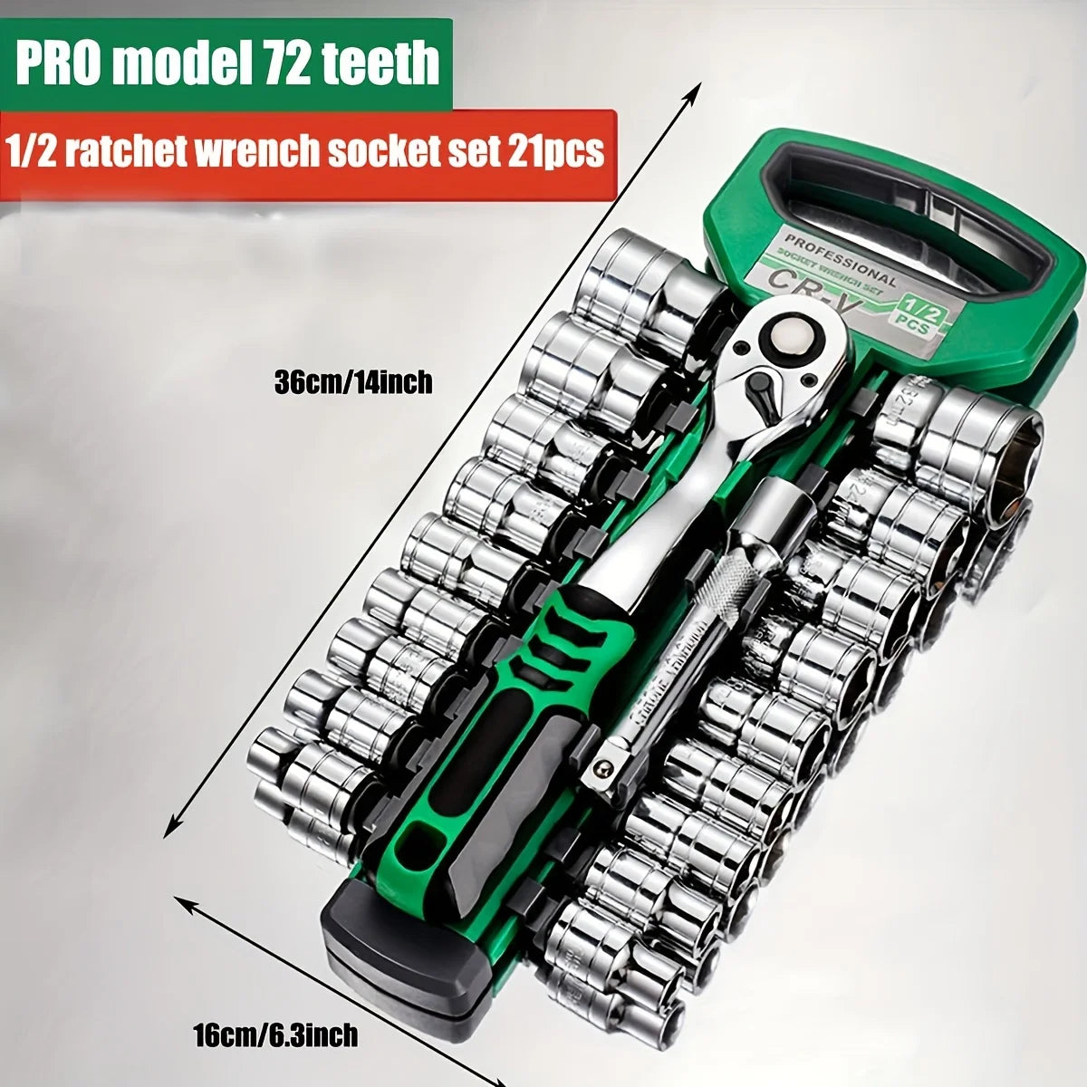 72Drive Socket Set 1/4"-3/8"-1/2",