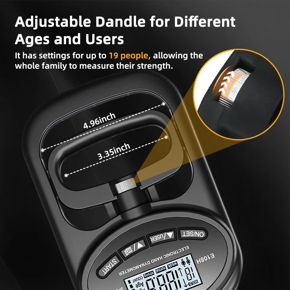 265 Lbs Digital Hand Dynamometer Grips Strength Trainer Electronic