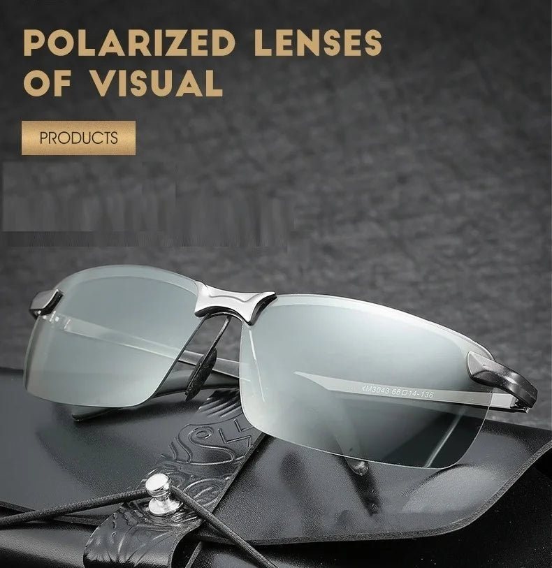 Men Photochromic Polarized Sunglasses