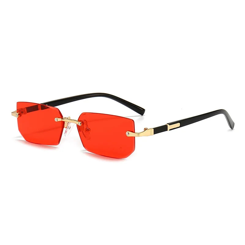 Sunglasses Rectangle Fashion Popular Women and Men Shades Small