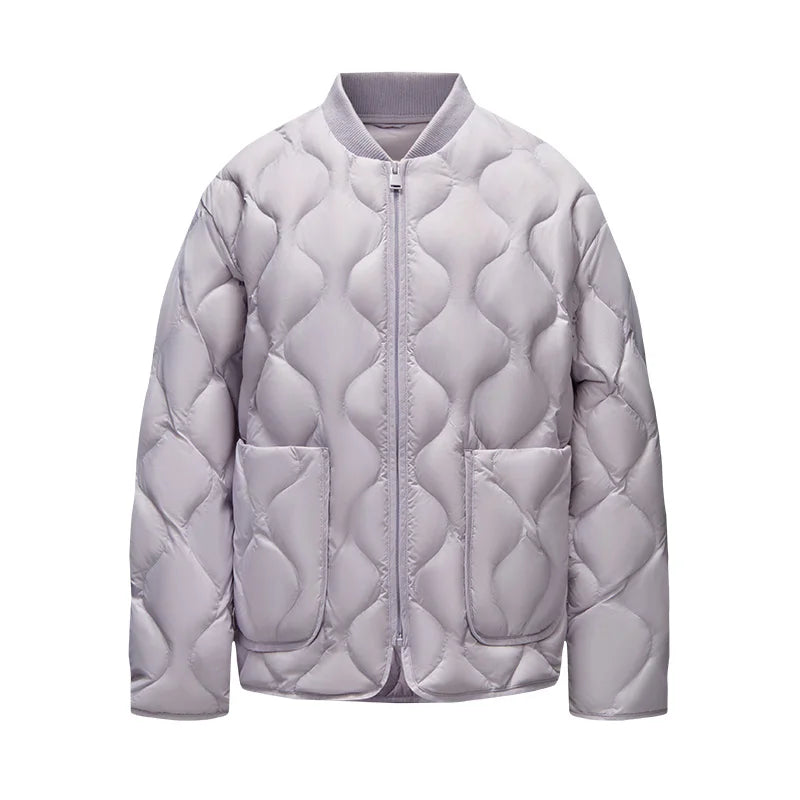 Semir Down Jacket Women Solid Color Three-Proof Loose Casual Style New Winter 2024 Lazy Baseball Collar Lightweight Coat
