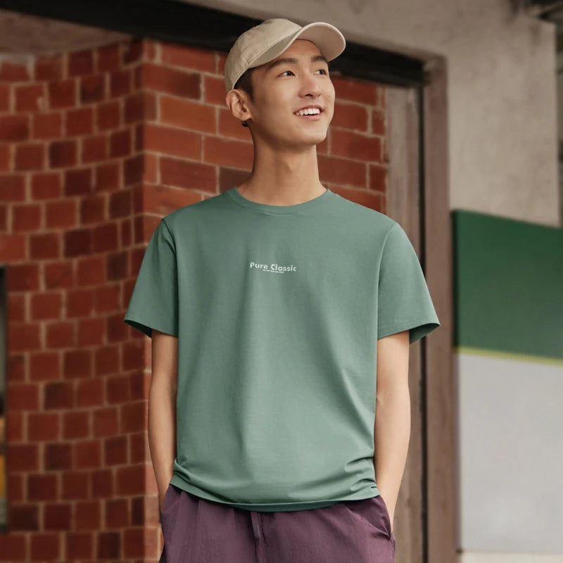 Semir Short Sleeve T-Shirt Men 2024 Summer New Trend Letters Printed Tops Versatile Casual T Shirt