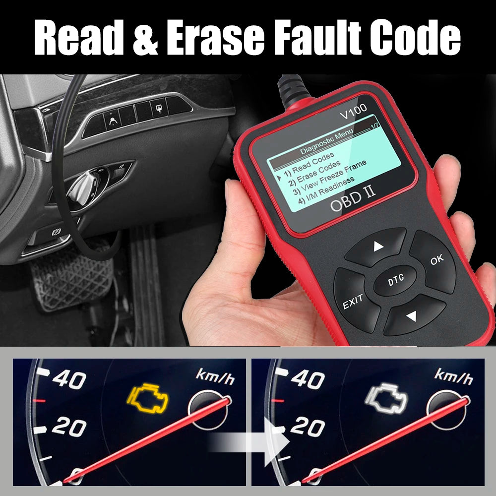 OBD 2 Scanner OBD2 Code Reader V100 Universal Car Diagnostic Tools
