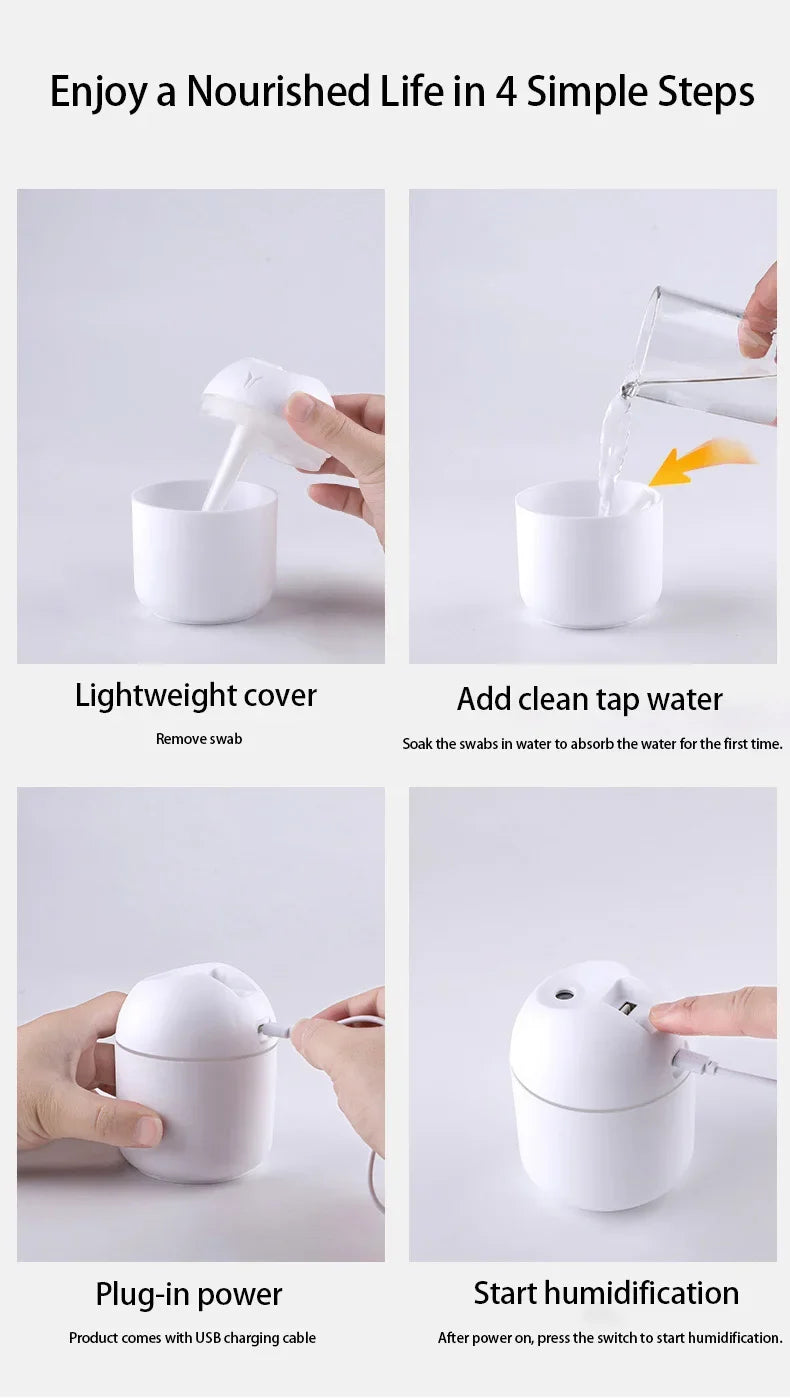 Mini Portable Air Humidifier USB Atomizer