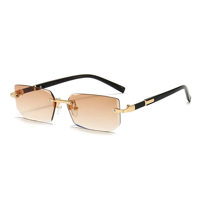 Sunglasses Rectangle Fashion Popular Women and Men Shades Small