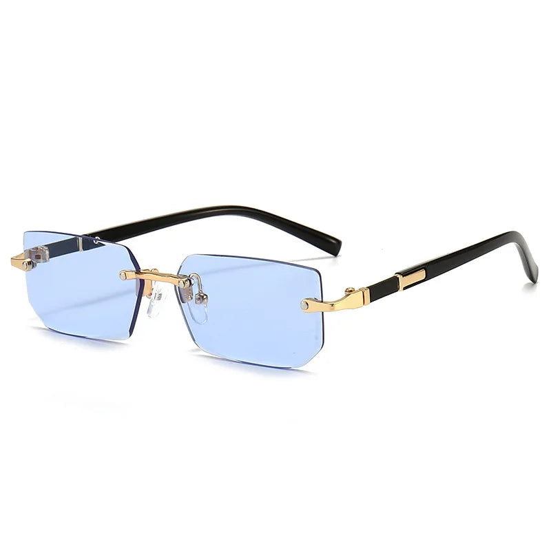 Sunglasses Rectangle Fashion Popular Women and Men Shades Small