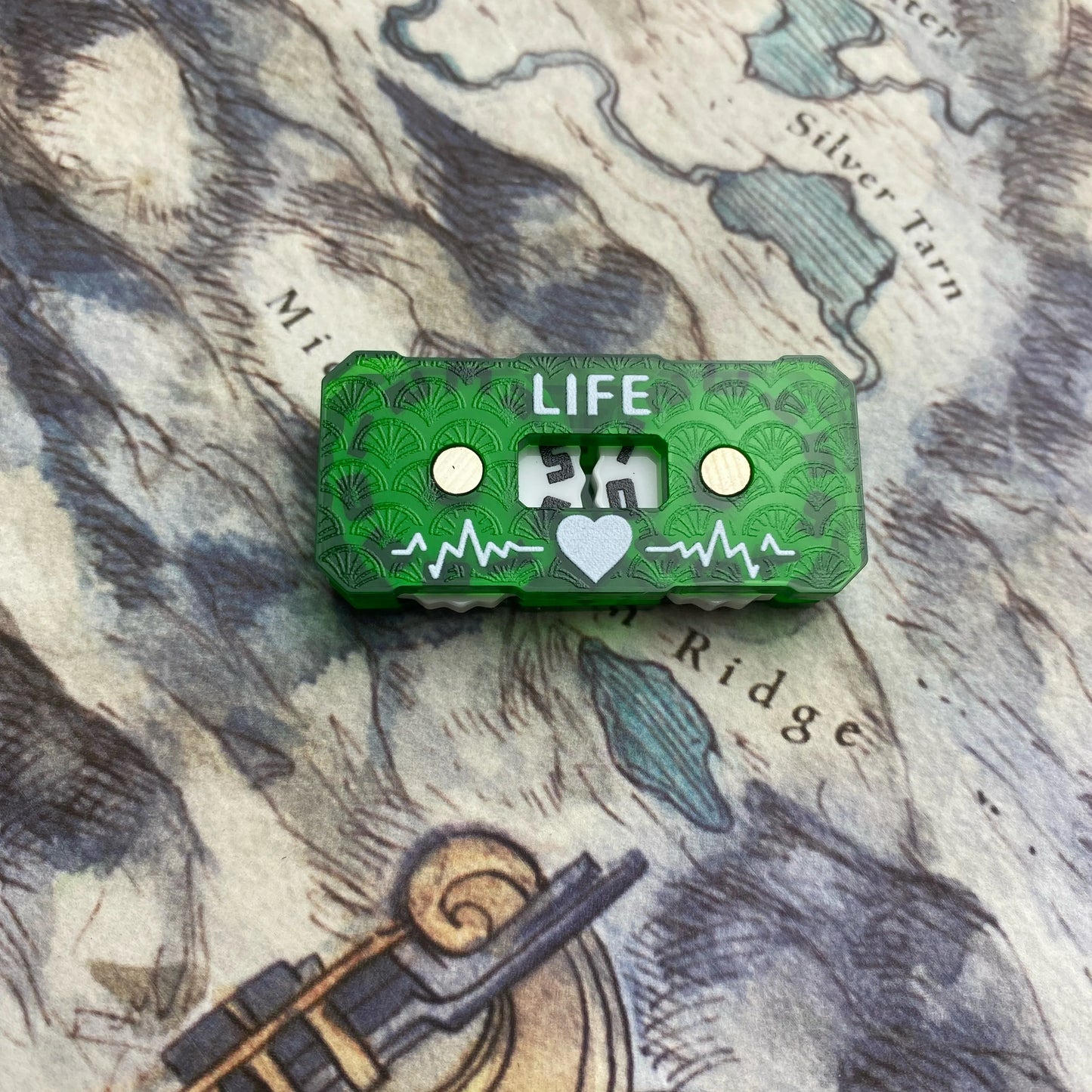 New Life Tracker for Fantasy & Sci-Fi Model Building Kits: 41x20x9mm LIfe Tracker