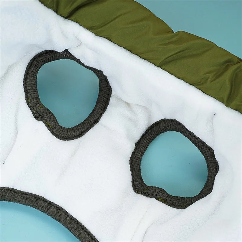 Pet Dog Jacket With Harness Winter Warm Dog Clothes For Labrador Waterproof Small Dog Coat Chihuahua French Bulldog Outfits