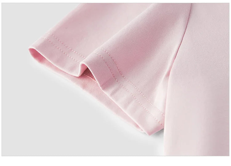 Semir Short Sleeve T-Shirt Women Cropped Design Split Hem 2025 New Summer Cotton Top Relaxed Fit for Casual and Chic Style