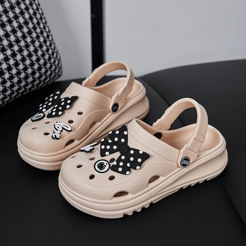 Chunky Platform Clogs Shoes for Women Thick Bottom Non Slip Beach Sandals Woman Summer 2024 Fashion Wedges EVA Sandals Slippers