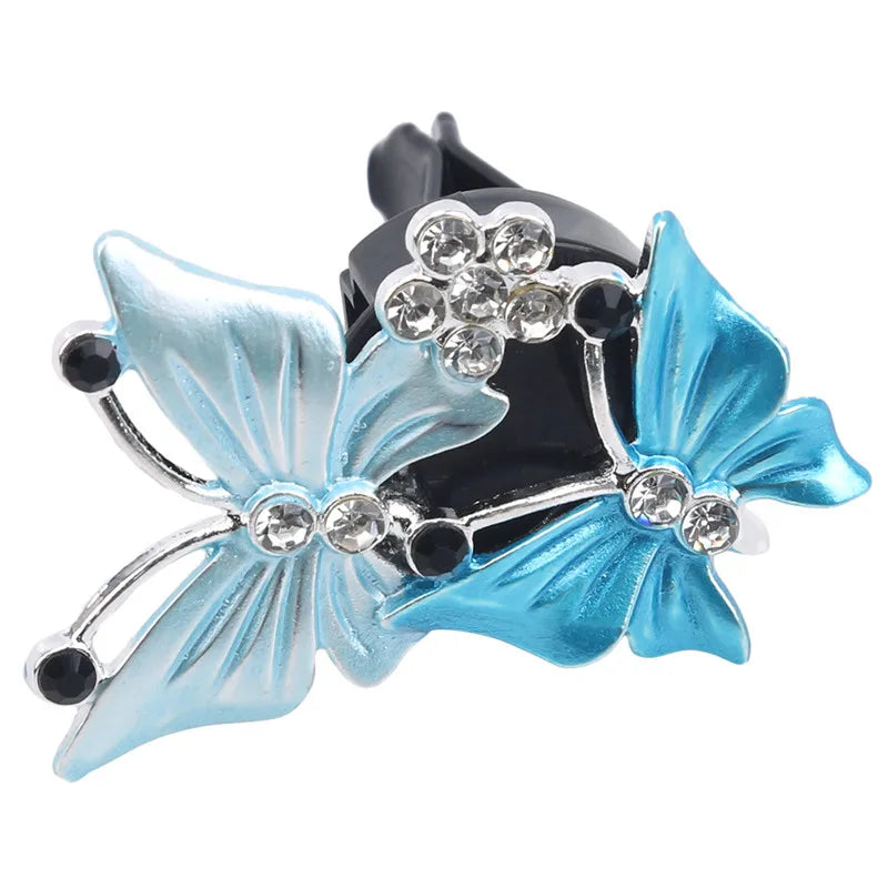 Car Air Outlet Perfume Clip Exquisite Diamond-studded Butterfly Air Conditioning Air Outlet Jewelry Goddess Car AromatherapyClip