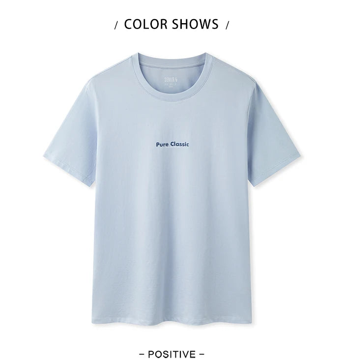 Semir Short Sleeve T-Shirt Men 2024 Summer New Trend Letters Printed Tops Versatile Casual T Shirt