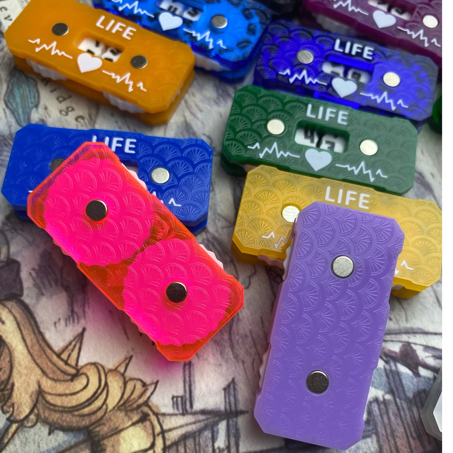 New Life Tracker for Fantasy & Sci-Fi Model Building Kits: 41x20x9mm LIfe Tracker