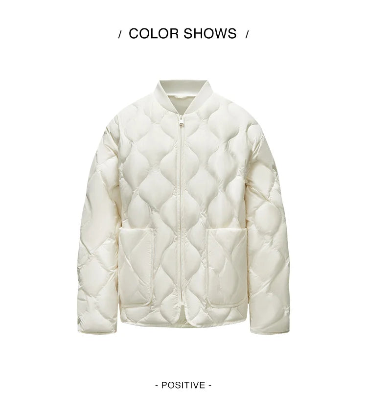 Semir Down Jacket Women Solid Color Three-Proof Loose Casual Style New Winter 2024 Lazy Baseball Collar Lightweight Coat
