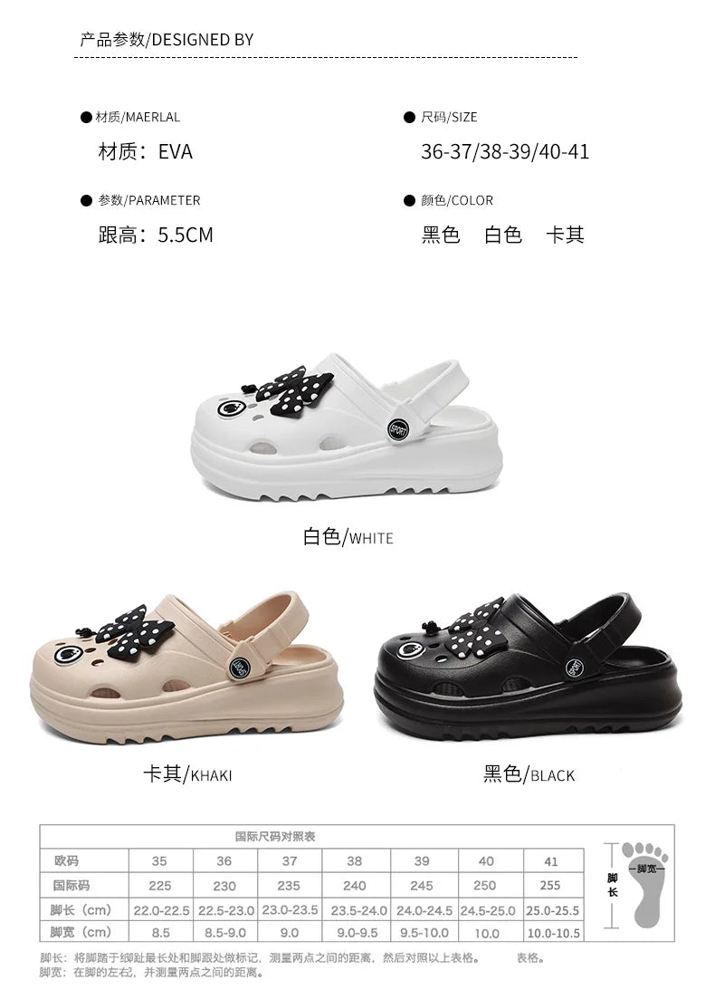 Chunky Platform Clogs Shoes for Women Thick Bottom Non Slip Beach Sandals Woman Summer 2024 Fashion Wedges EVA Sandals Slippers