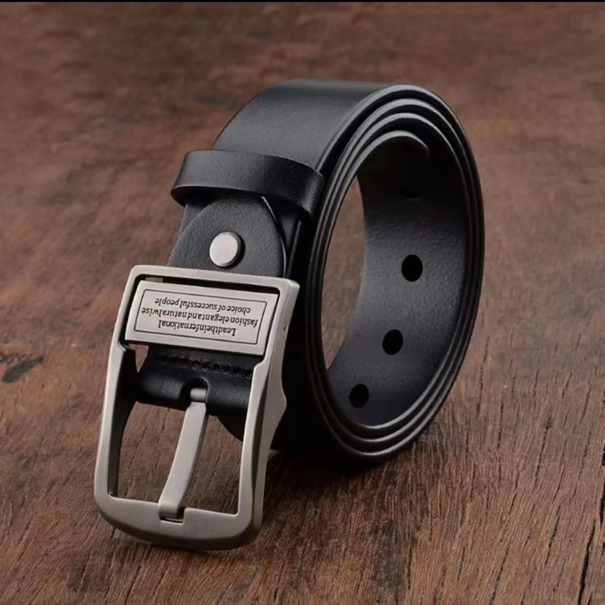 Leather Men's Belt Fashion Metal Alloy