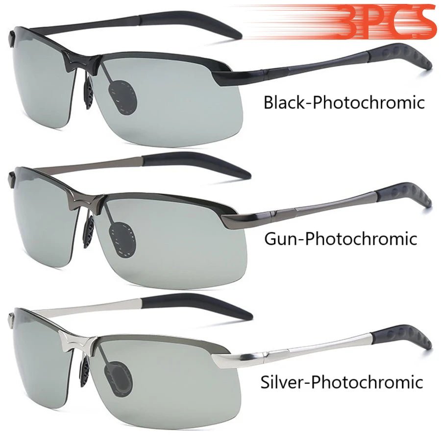 Men Photochromic Polarized Sunglasses